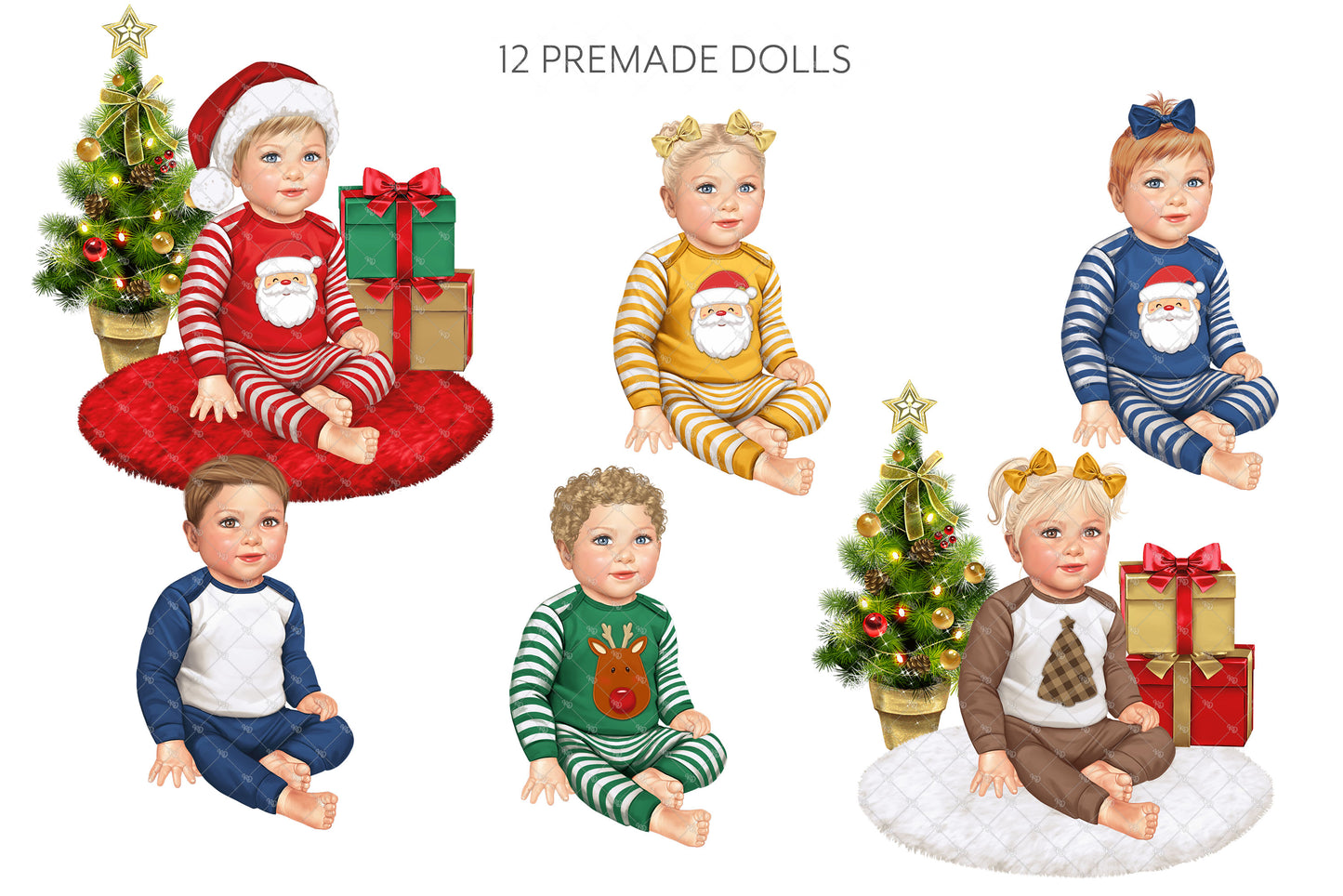 Baby Toddler Clipart, Customizable Clipart, Children png, Christmas Kids Graphics, Fashion Girl Clipart, Black Girl Clipart