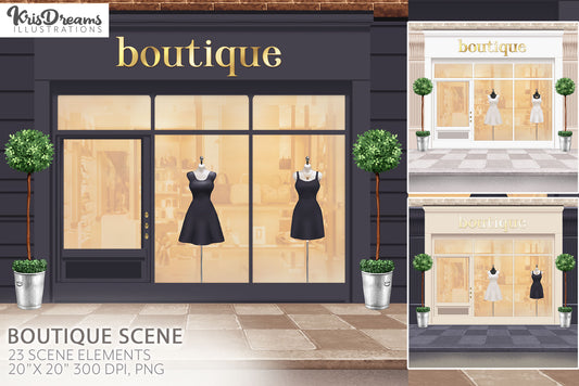 Boutique Background, Shop Scene, Fashion Background,