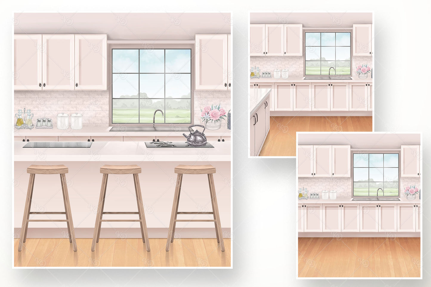 Kitchen Background, Kitchen Scene, Interior Scene Clipart